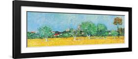 View of Arles with Irises (detail)-Vincent van Gogh-Framed Art Print