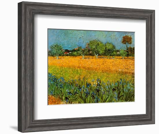 View of Arles with Irises-Vincent van Gogh-Framed Art Print