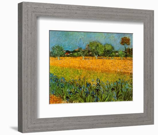 View of Arles with Irises-Vincent van Gogh-Framed Art Print