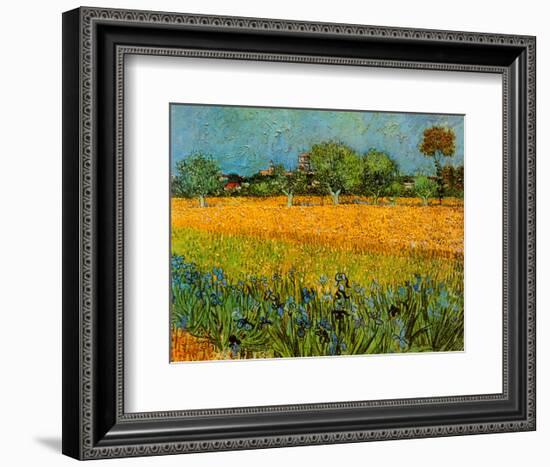 View of Arles with Irises-Vincent van Gogh-Framed Art Print