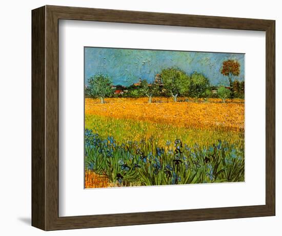 View of Arles with Irises-Vincent van Gogh-Framed Art Print