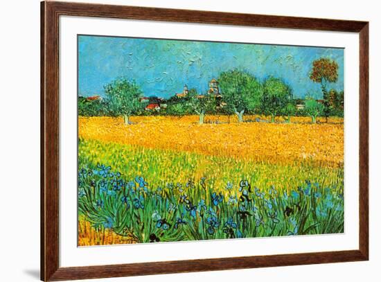 View of Arles with Irises-Vincent van Gogh-Framed Art Print