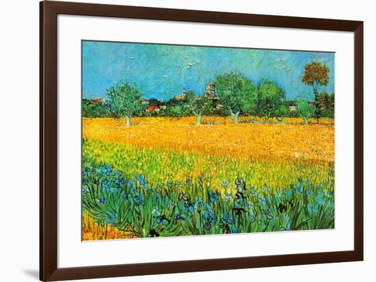 View of Arles with Irises-Vincent van Gogh-Framed Art Print