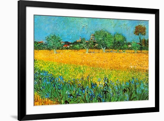 View of Arles with Irises-Vincent van Gogh-Framed Art Print