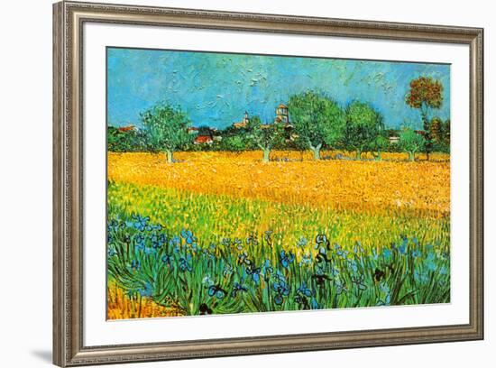 View of Arles with Irises-Vincent van Gogh-Framed Art Print