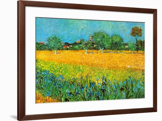 View of Arles with Irises-Vincent van Gogh-Framed Art Print