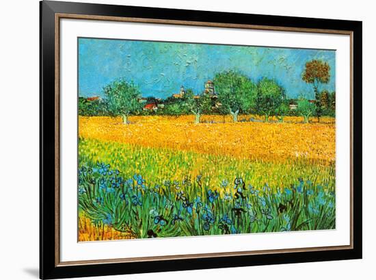 View of Arles with Irises-Vincent van Gogh-Framed Art Print