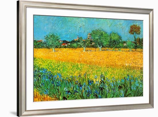 View of Arles with Irises-Vincent van Gogh-Framed Art Print