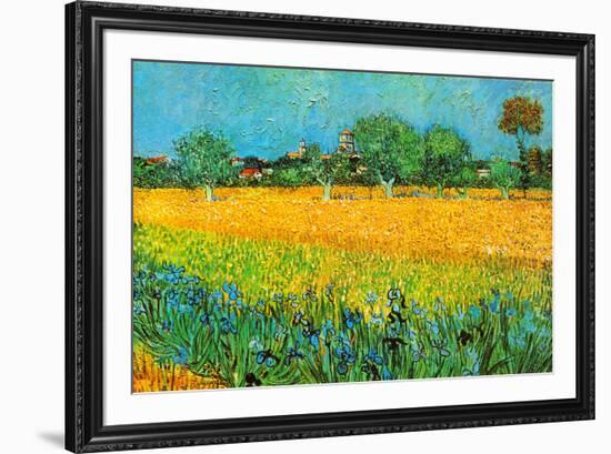 View of Arles with Irises-Vincent van Gogh-Framed Art Print