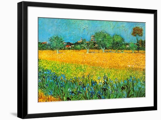 View of Arles with Irises-Vincent van Gogh-Framed Art Print