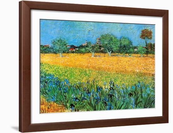 View of Arles with Irises-Vincent van Gogh-Framed Art Print