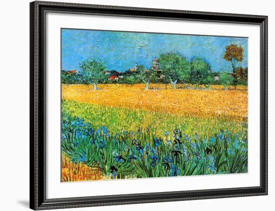 View of Arles with Irises-Vincent van Gogh-Framed Art Print