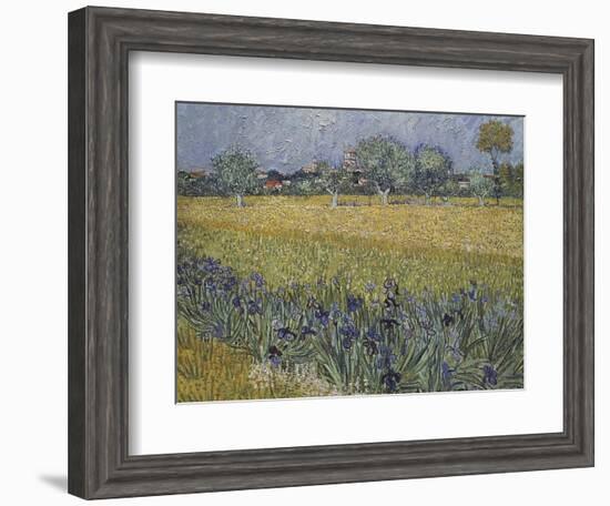 View of Arles with Irises-Vincent van Gogh-Framed Giclee Print