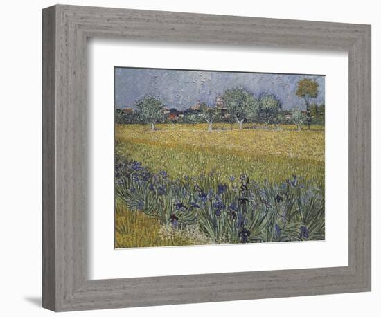 View of Arles with Irises-Vincent van Gogh-Framed Giclee Print