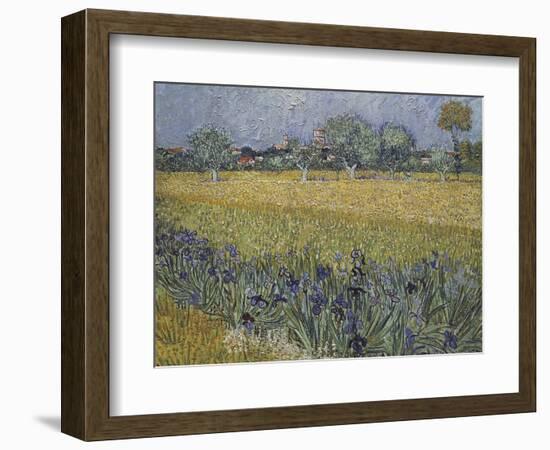 View of Arles with Irises-Vincent van Gogh-Framed Giclee Print