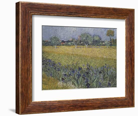 View of Arles with Irises-Vincent van Gogh-Framed Giclee Print