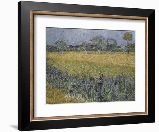 View of Arles with Irises-Vincent van Gogh-Framed Giclee Print