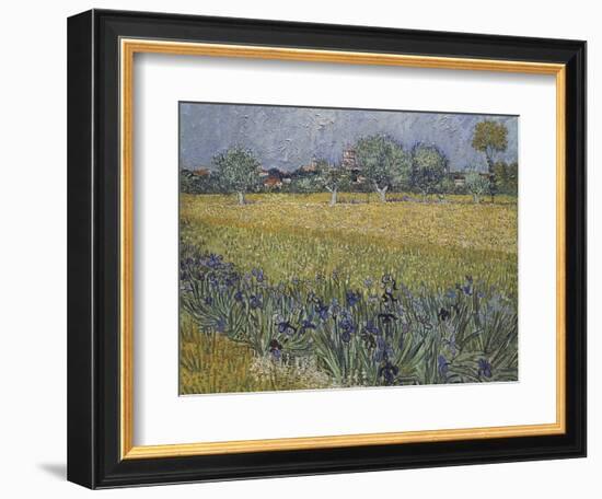 View of Arles with Irises-Vincent van Gogh-Framed Giclee Print