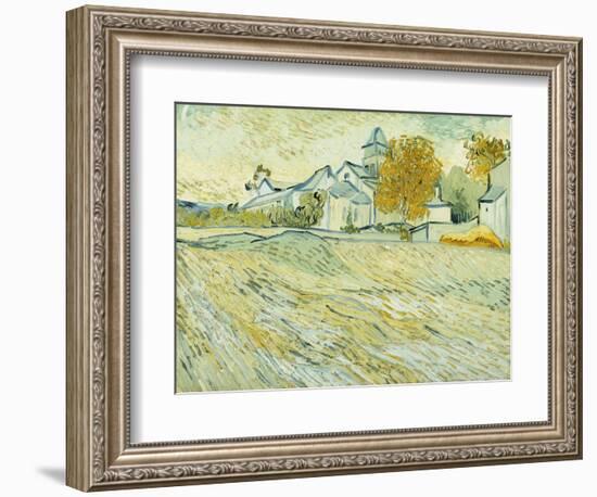 View of Asylum and Saint-Remy Chapel; Vue De L'Asile Et De La Chapelle De Saint-Remy, 1889-Vincent van Gogh-Framed Giclee Print