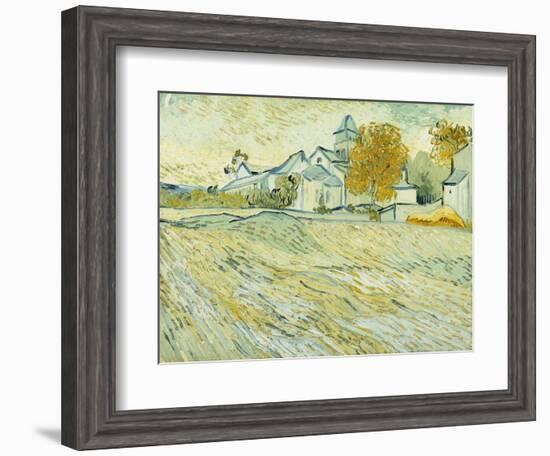 View of Asylum and Saint-Remy Chapel; Vue De L'Asile Et De La Chapelle De Saint-Remy, 1889-Vincent van Gogh-Framed Giclee Print