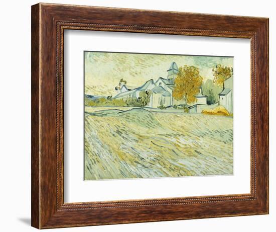 View of Asylum and Saint-Remy Chapel; Vue De L'Asile Et De La Chapelle De Saint-Remy, 1889-Vincent van Gogh-Framed Giclee Print