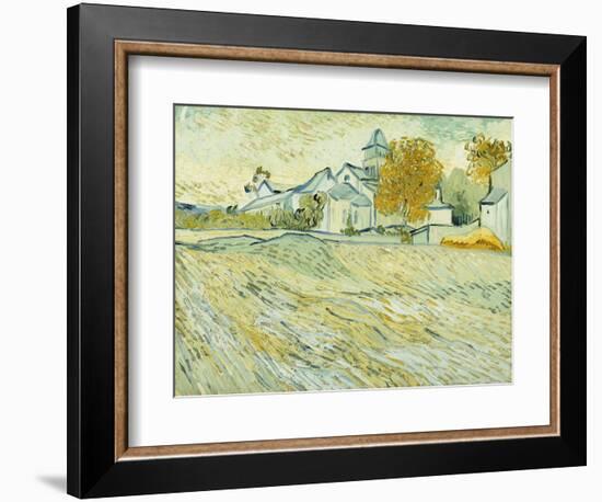 View of Asylum and Saint-Remy Chapel; Vue De L'Asile Et De La Chapelle De Saint-Remy, 1889-Vincent van Gogh-Framed Giclee Print