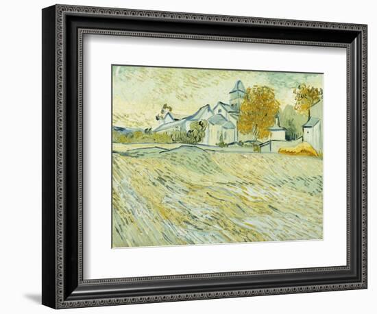 View of Asylum and Saint-Remy Chapel; Vue De L'Asile Et De La Chapelle De Saint-Remy, 1889-Vincent van Gogh-Framed Giclee Print