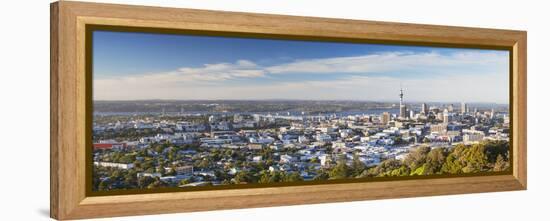 View of Auckland from Mount Eden, Auckland, North Island, New Zealand-Ian Trower-Framed Premier Image Canvas