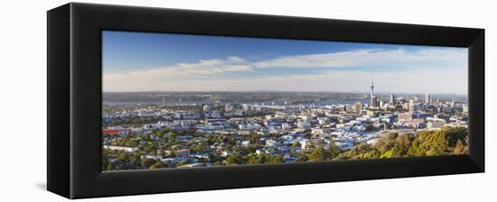 View of Auckland from Mount Eden, Auckland, North Island, New Zealand-Ian Trower-Framed Premier Image Canvas