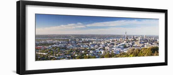 View of Auckland from Mount Eden, Auckland, North Island, New Zealand-Ian Trower-Framed Photographic Print