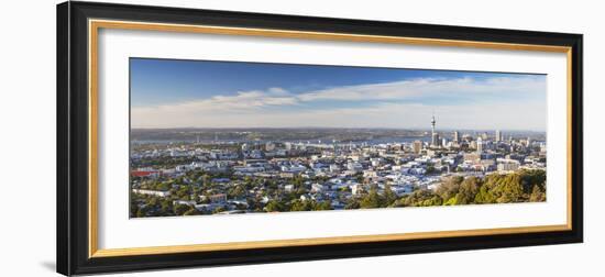 View of Auckland from Mount Eden, Auckland, North Island, New Zealand-Ian Trower-Framed Photographic Print