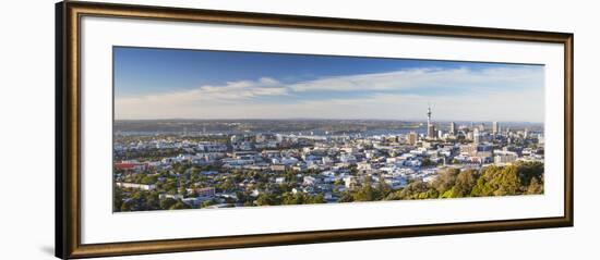 View of Auckland from Mount Eden, Auckland, North Island, New Zealand-Ian Trower-Framed Photographic Print