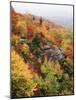 View of Autumnal Rocks, Blue Ridge Parkway, North Carolina, USA-Adam Jones-Mounted Photographic Print