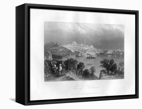 View of Baltimore, Maryland, USA, 1855-DG Thompson-Framed Premier Image Canvas