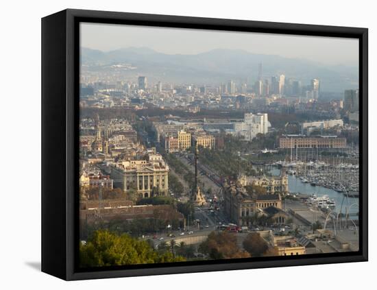 View of Barcelona from Mirador del Alcade, Barcelona, Catalunya (Catalonia) (Cataluna), Spain-Nico Tondini-Framed Premier Image Canvas