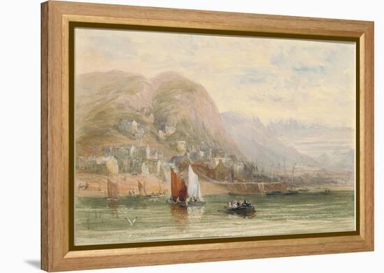 View of Barmouth, North Wales-David Cox-Framed Premier Image Canvas