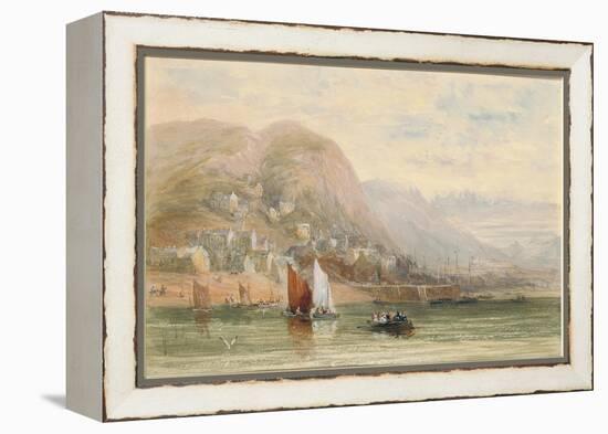 View of Barmouth, North Wales-David Cox-Framed Premier Image Canvas