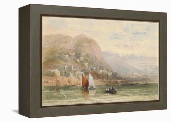 View of Barmouth, North Wales-David Cox-Framed Premier Image Canvas