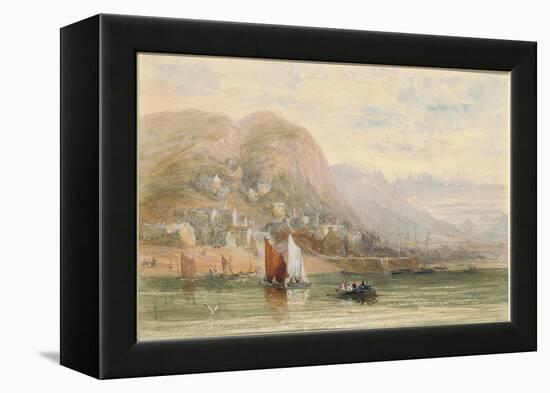 View of Barmouth, North Wales-David Cox-Framed Premier Image Canvas