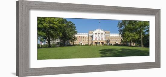 View of Bascom Hill with University of Wisconsin-Madison and Bascom Hall, Madison, Dane County,...-Panoramic Images-Framed Photographic Print