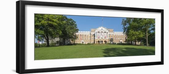 View of Bascom Hill with University of Wisconsin-Madison and Bascom Hall, Madison, Dane County,...-Panoramic Images-Framed Photographic Print