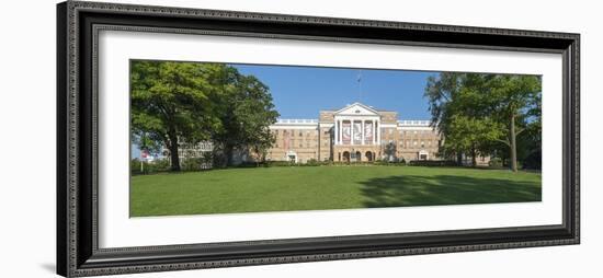 View of Bascom Hill with University of Wisconsin-Madison and Bascom Hall, Madison, Dane County,...-Panoramic Images-Framed Photographic Print