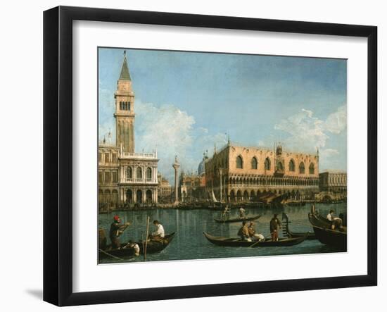 View of Basin of St Marks Square, Venice-Canaletto-Framed Giclee Print