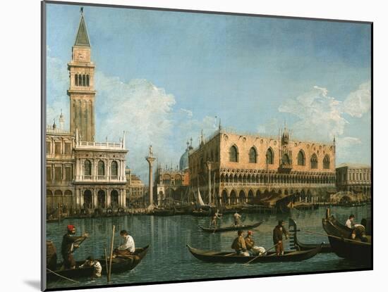 View of Basin of St Marks Square, Venice-Canaletto-Mounted Giclee Print