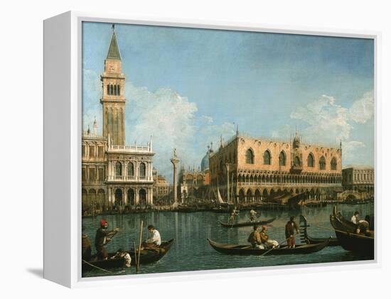 View of Basin of St Marks Square, Venice-Canaletto-Framed Premier Image Canvas