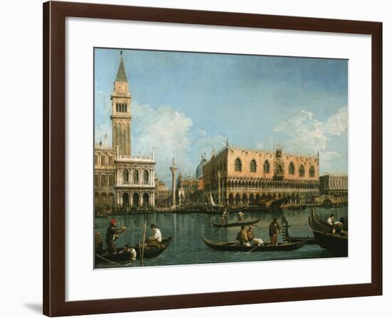 View of Basin of St Marks Square, Venice-Canaletto-Framed Giclee Print