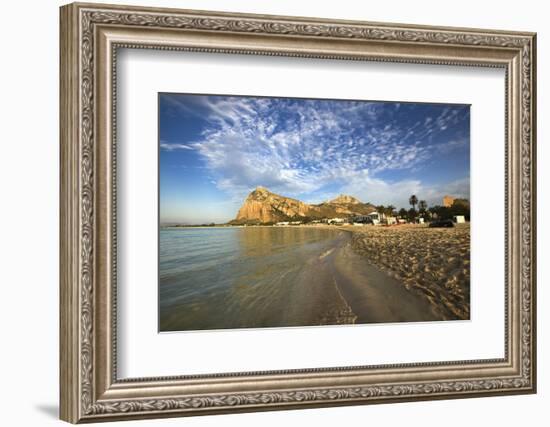 View of Beach and Coastline, San Vito Lo Capo, Sicily, Italy-Massimo Borchi-Framed Photographic Print