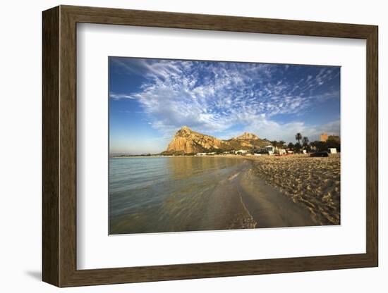 View of Beach and Coastline, San Vito Lo Capo, Sicily, Italy-Massimo Borchi-Framed Photographic Print