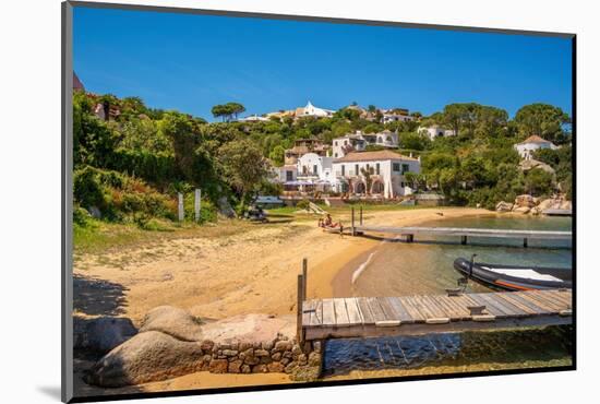 View of beach and whitewashed villas of Porto Rafael, Sardinia, Italy, Mediterranean, Europe-Frank Fell-Mounted Photographic Print