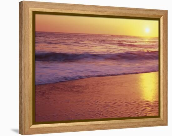 View of Beach at Sunset, Near Santa Cruz, California, USA-Stuart Westmoreland-Framed Premier Image Canvas